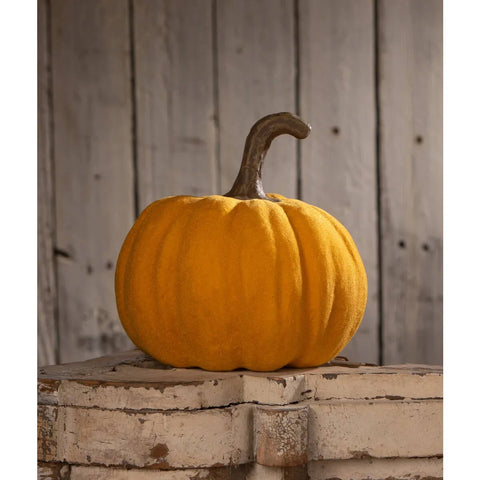 Flocked Jol Pumpkin