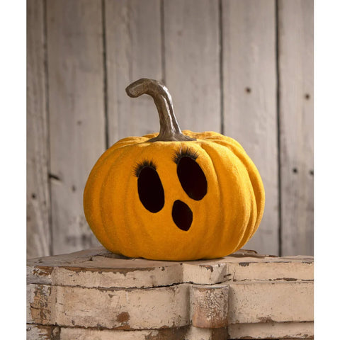 Flocked Jol Pumpkin