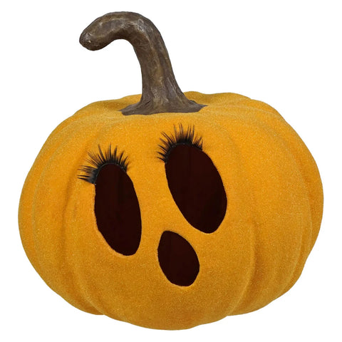 Flocked Jol Pumpkin