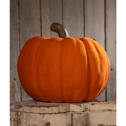 Flocked Jol Pumpkin
