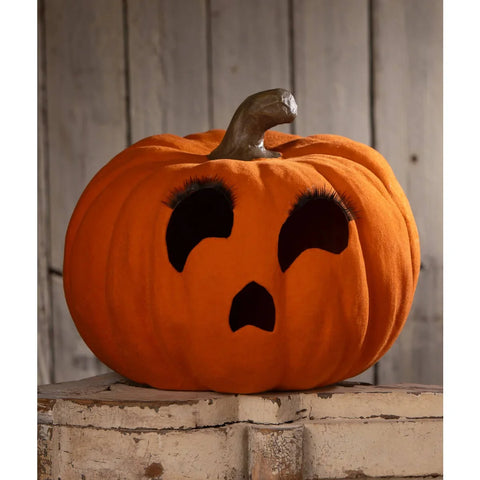 Flocked Jol Pumpkin