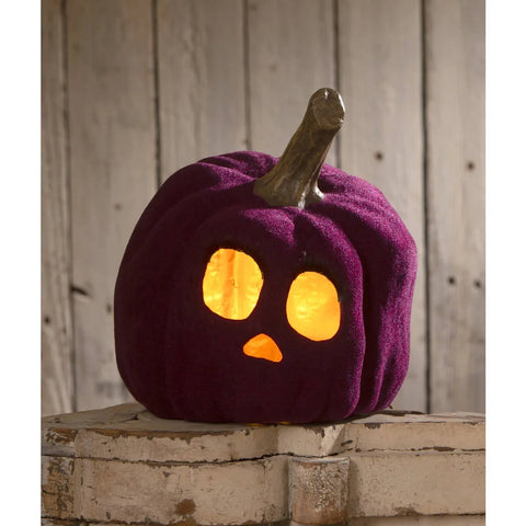 Flocked Jol Pumpkin