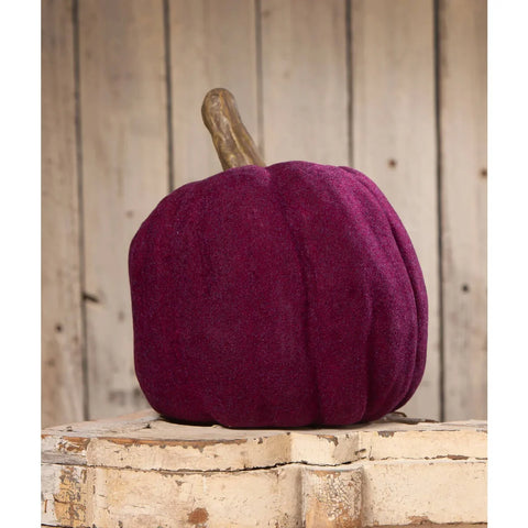Flocked Jol Pumpkin