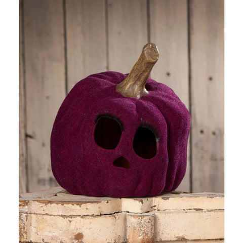 Flocked Jol Pumpkin