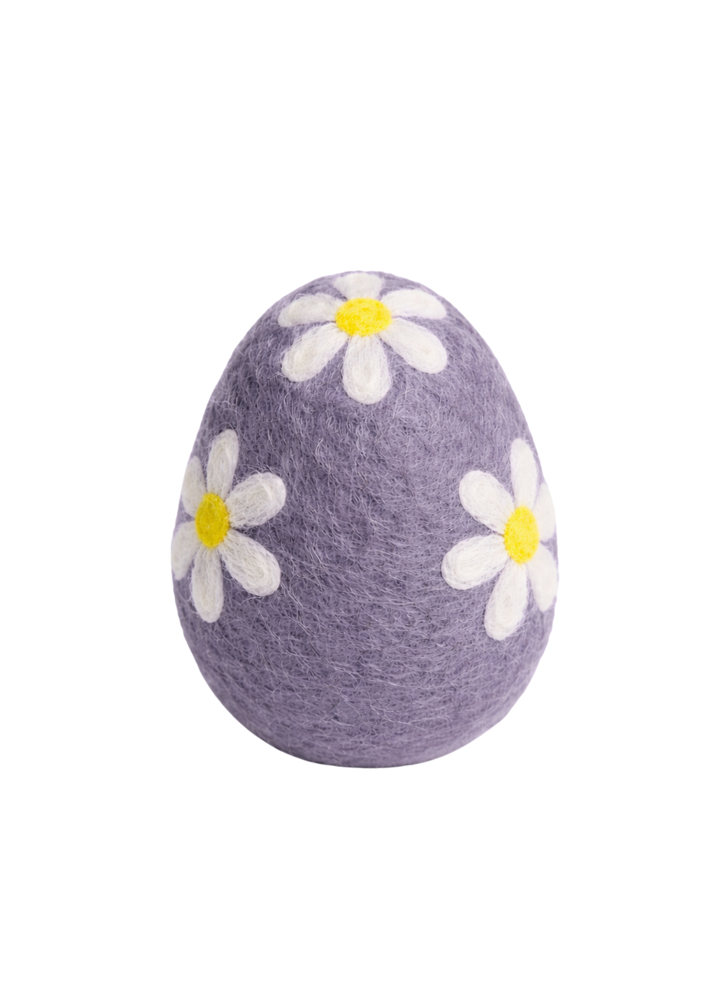 Floral Felted Easter Egg in Purple