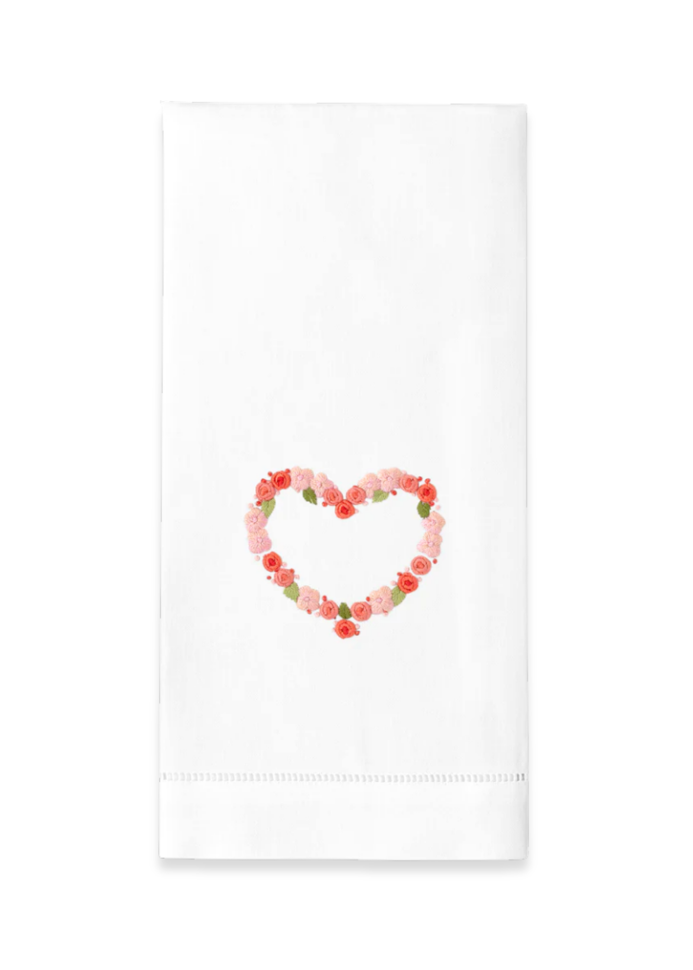 Embroidered Flower Heart Everyday Towel