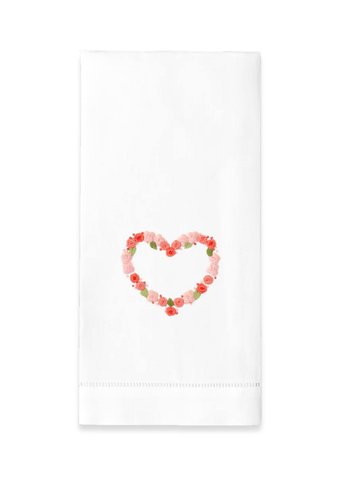 Embroidered Flower Heart Everyday Towel