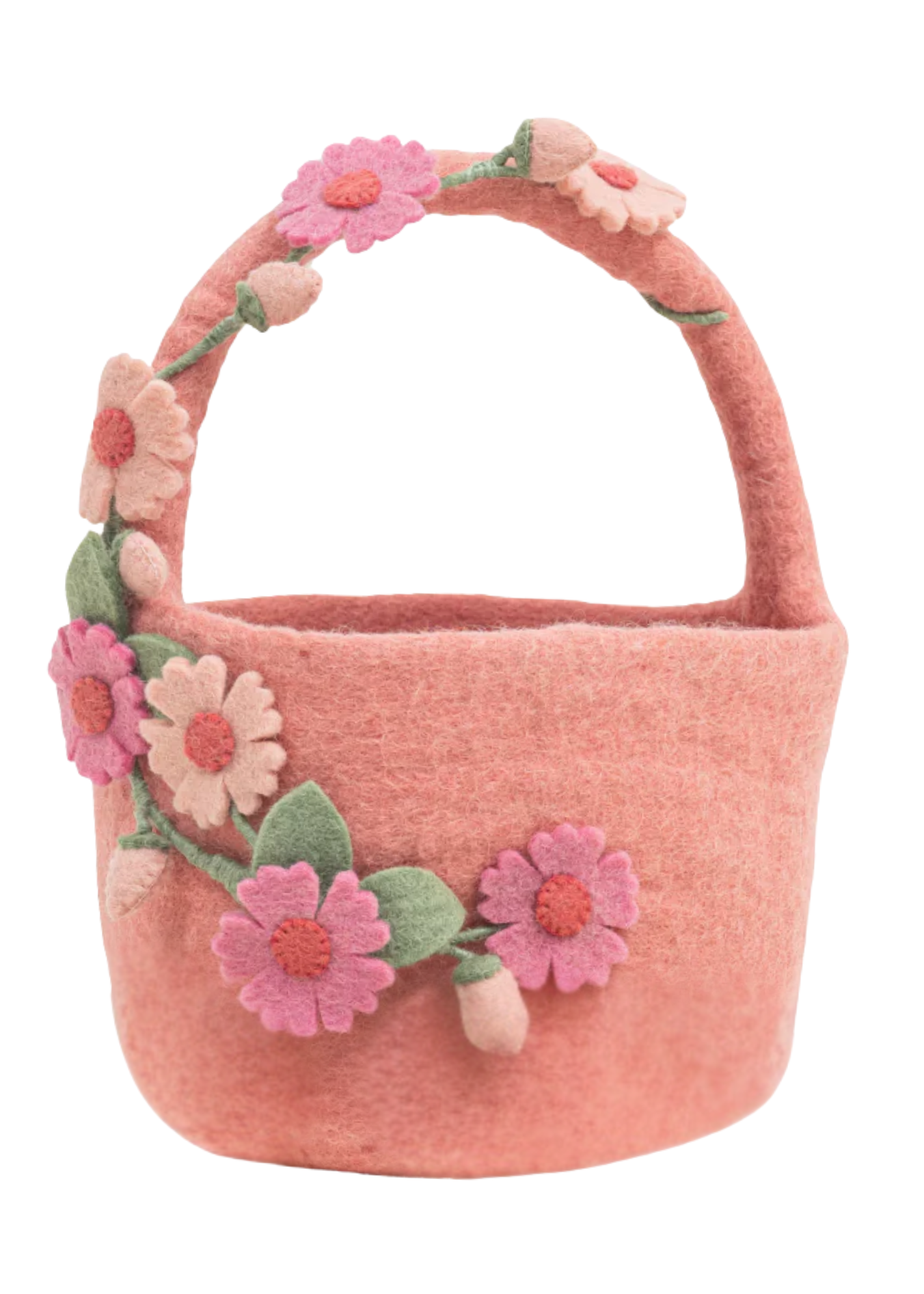 Flower Vine Felted Easter Bucket