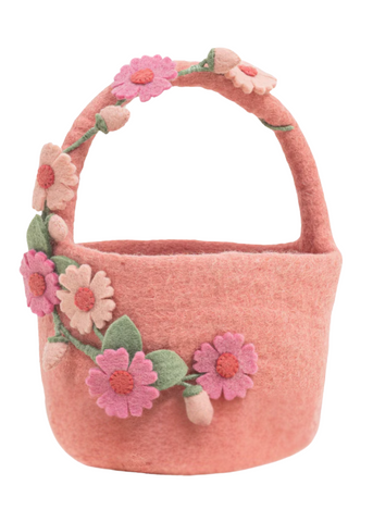 Flower Vine Felted Easter Bucket