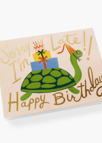 Turtle Belated Birthday Greeting Card