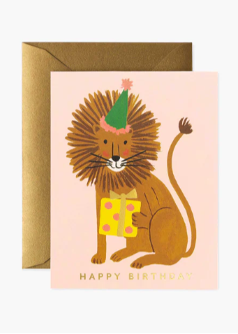 Lion Birthday Greeting Card