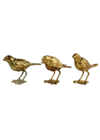 Gold Leaf Cast Iron Birds