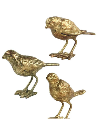 Gold Leaf Cast Iron Birds