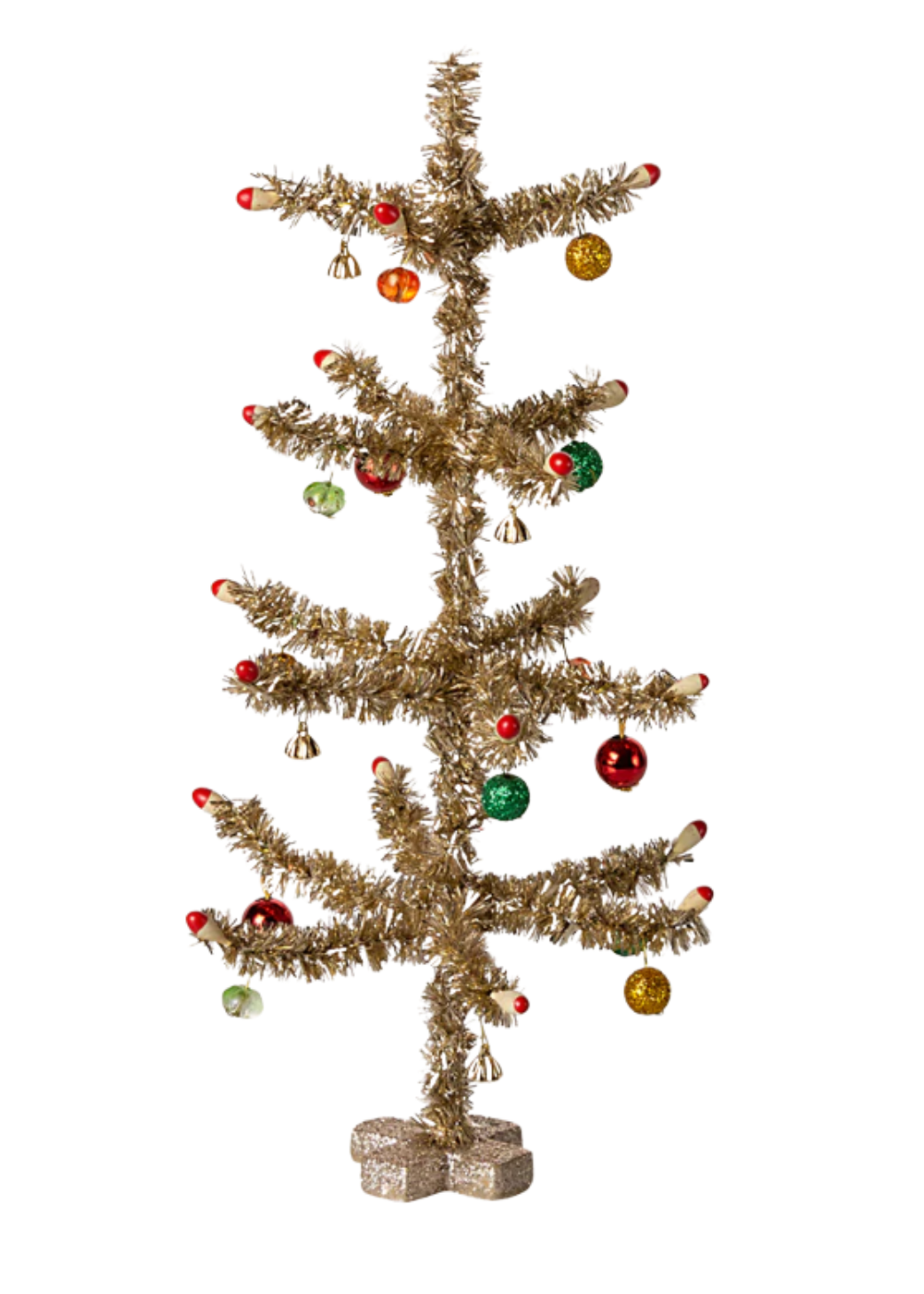 Tinsel Christmas Tree in Gold