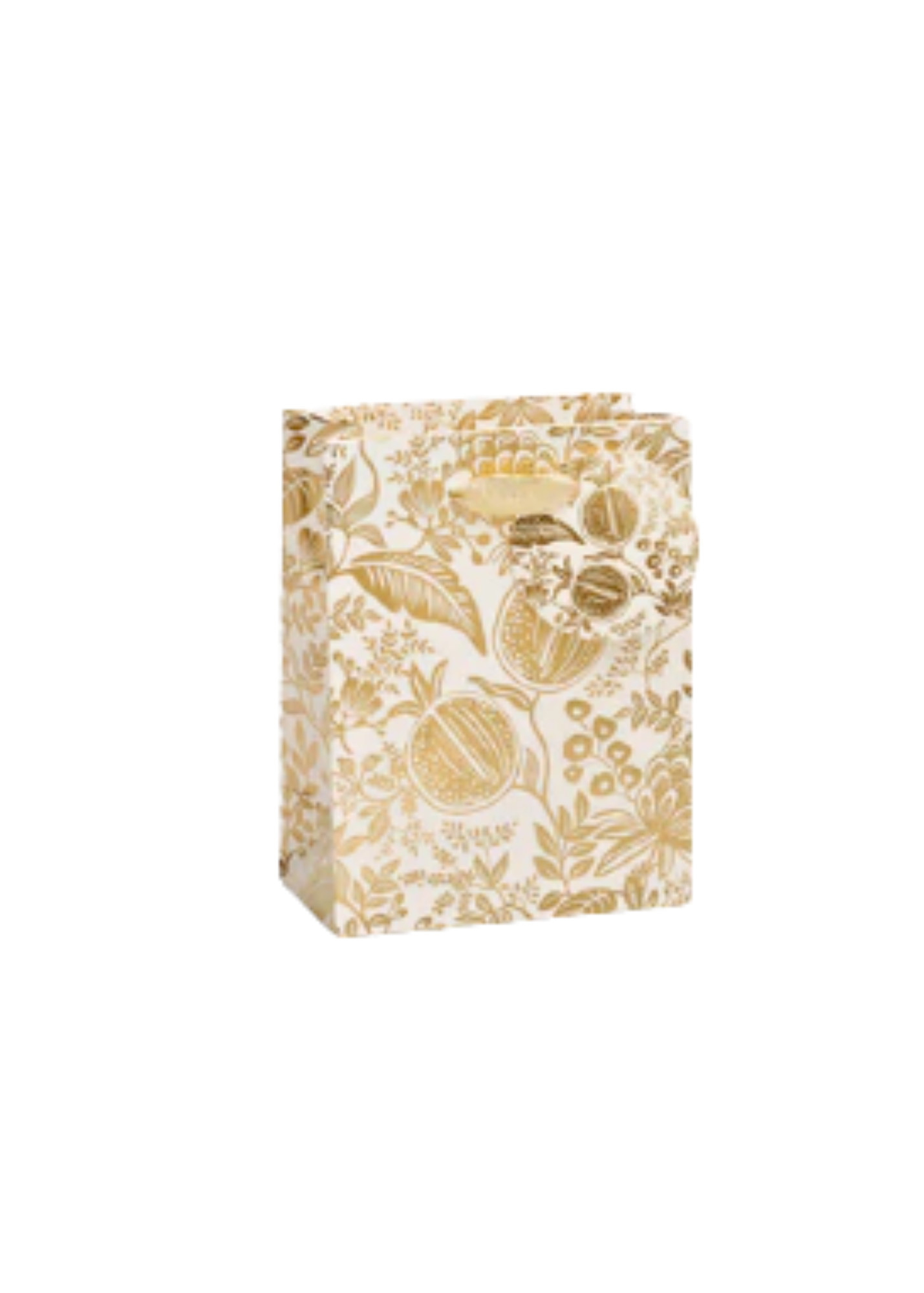 Golden Pomegranate Small Illustrated Holiday Gift Bag