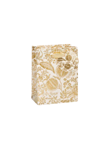 Golden Pomegranate Small Illustrated Holiday Gift Bag