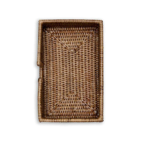 Rattan Guest Towel Holder In Dark Brown