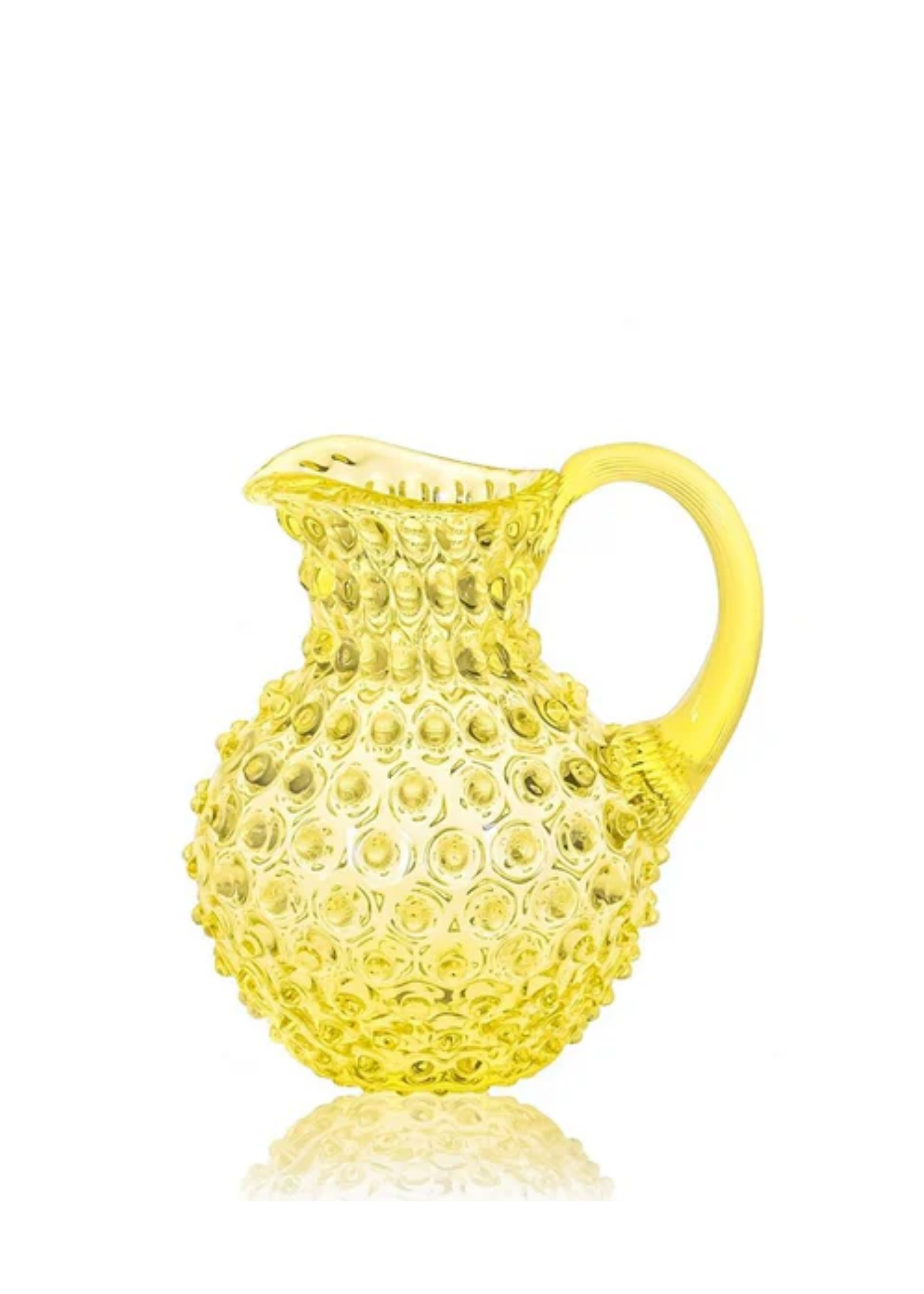 Citrine Round Hobnail Pitcher