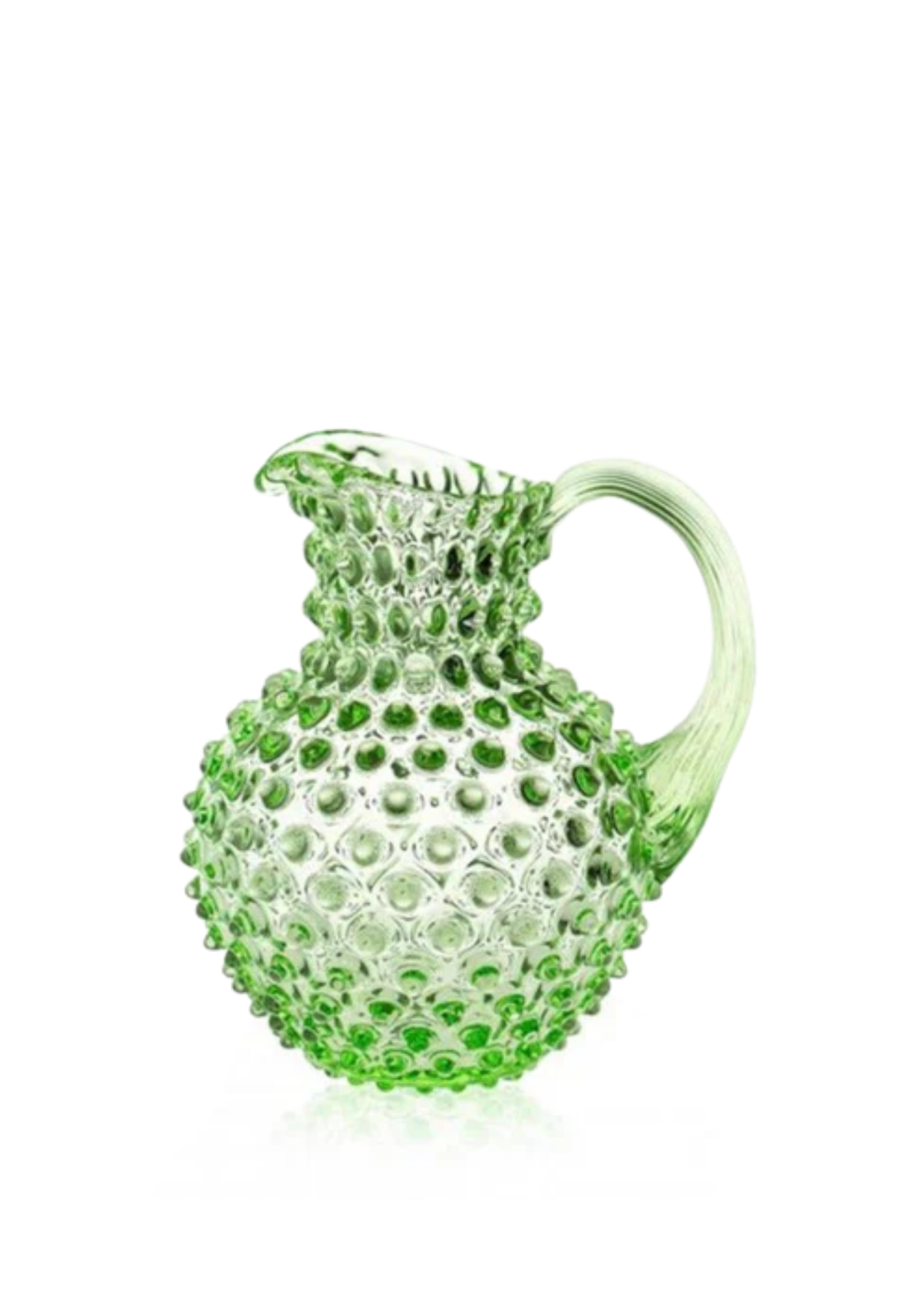 Light Green Round Hobnail Pitcher