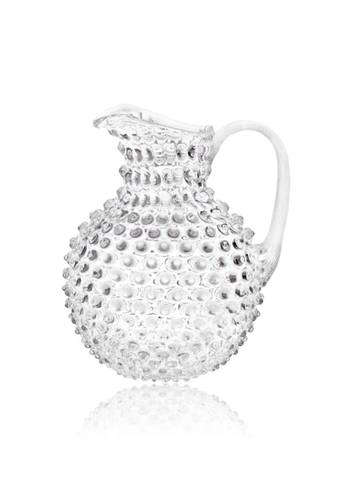 Clear Round Hobnail Pitcher