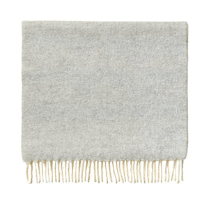 Sequined Boucle Scarf with Fringe in Bright White