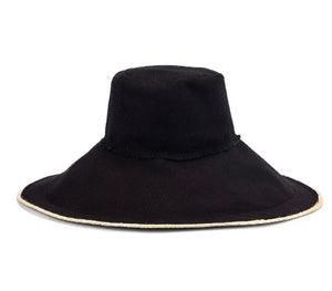 Single Take Wide Brim Hat in Black