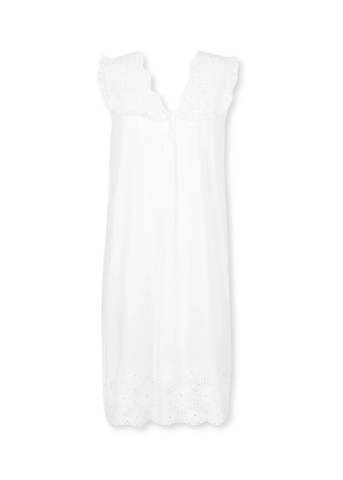 Eloise Eyelet Lace Gown in White