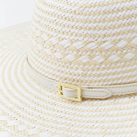 Jemima Hat in White Weave