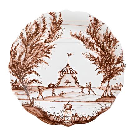 Country Estate Harvest Party Plate Box Set of 4 in Sepia