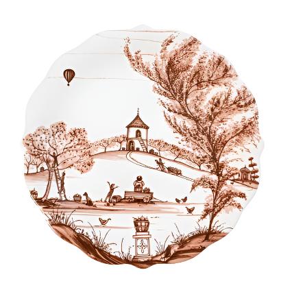 Country Estate Harvest Party Plate Box Set of 4 in Sepia