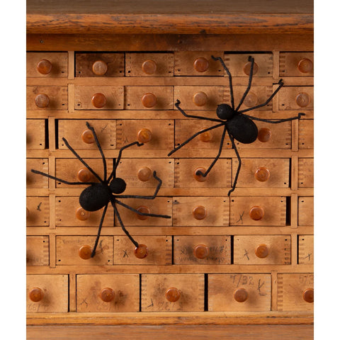 Flocked Creepy Crawler In Black