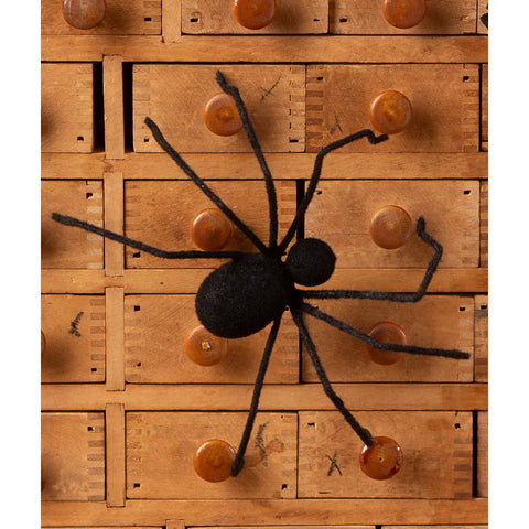 Flocked Creepy Crawler In Black
