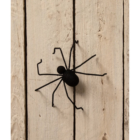 Flocked Creepy Crawler In Black