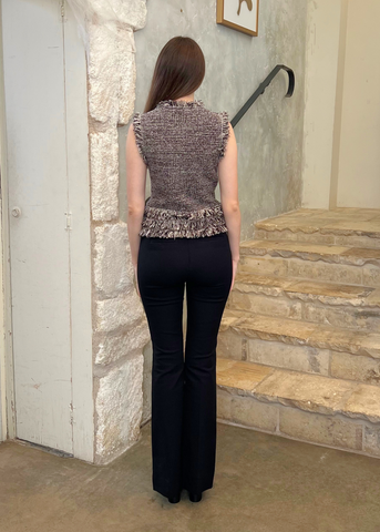 Kassi Knit Tweed Sleeveless Top in Dawn