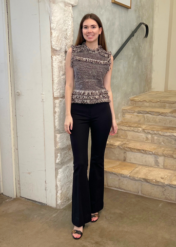 Kassi Knit Tweed Sleeveless Top in Dawn