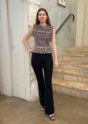 Kassi Knit Tweed Sleeveless Top in Dawn