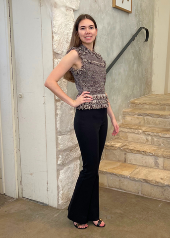 Kassi Knit Tweed Sleeveless Top in Dawn