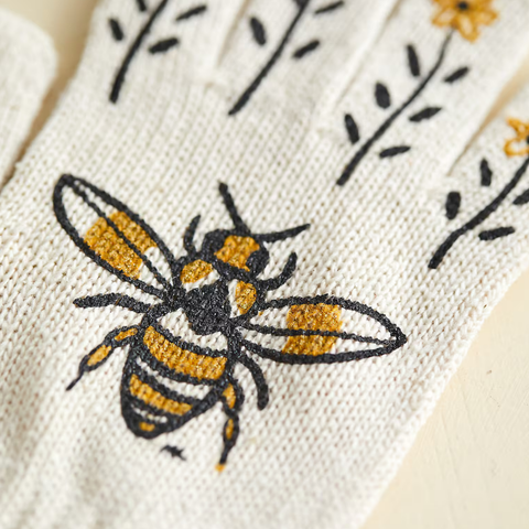 Screen-Printed Kids Bee Gardening Gloves