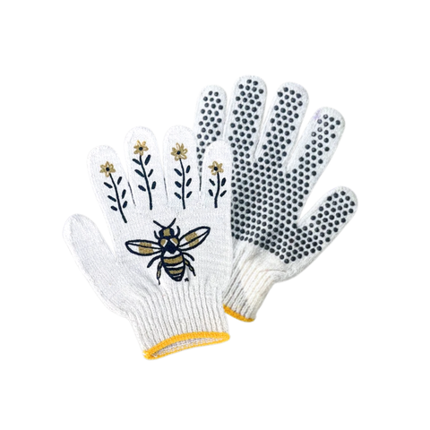Screen-Printed Kids Bee Gardening Gloves