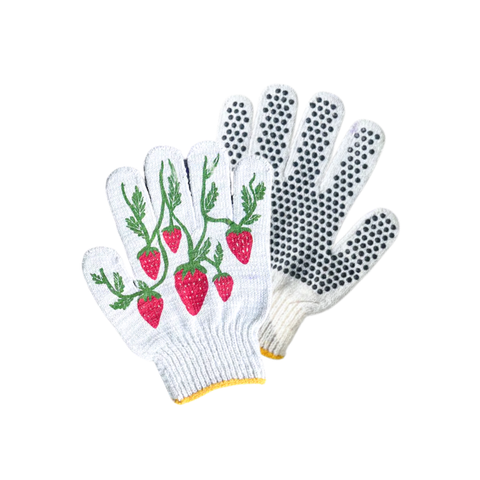 Screen-Printed Kids Strawberry Gardening Gloves