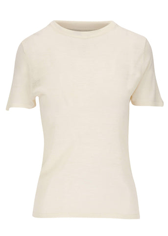 Kimena Crew Neck Short Sleeve Sweater in Ivory