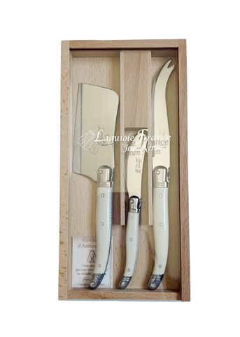 Laguiole Cheese Knife Set in Ivory