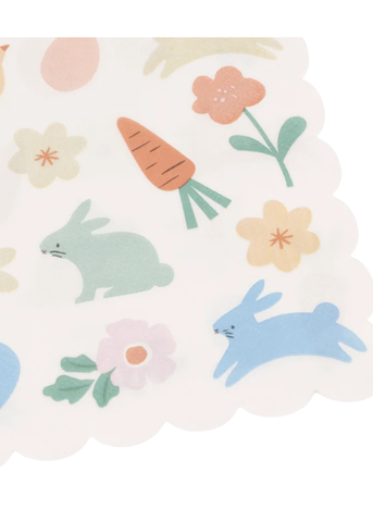 Large Easter Bunny Paper Napkin Set