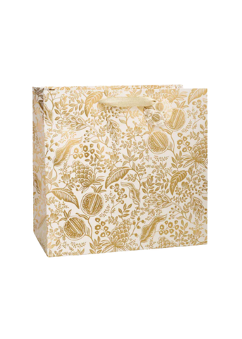 Golden Pomegranate Large Illustrated Holiday Gift Bag