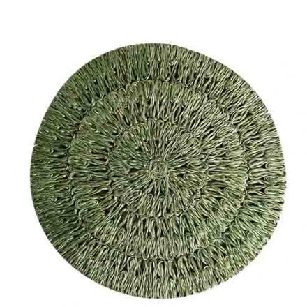 Large Woven Abaca Underplate in Verde