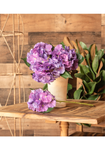 Real Touch Hydrangea Stem in Violet