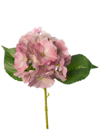 Real Touch Hydrangea Stem in Dusty Mauve