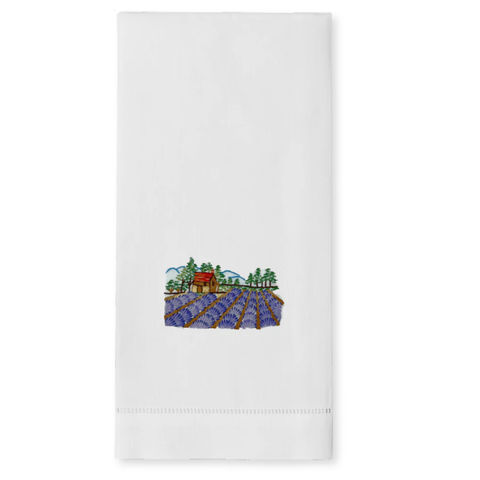 Embroidered Lavender Fields Everyday Towel