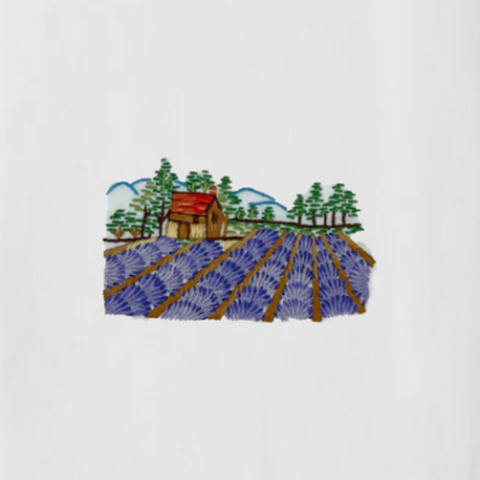 Embroidered Lavender Fields Everyday Towel