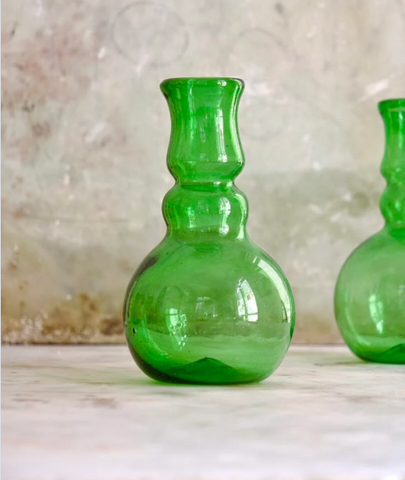 Laveno Montebello Vase in Green Glass